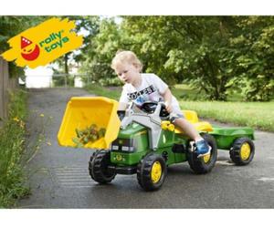 ROLLY TOYS TRAKTOR Z PRZYCZEP I YK KID JOHN DEERE 2-5 LAT 023110 - 2876879568