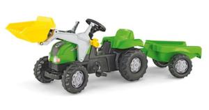 ROLLY TOYS TRAKTOR NA PEDAY Z YK I PRZYCZEP KID ZIELONY 2,5-5 LAT 023134 - 2871431789