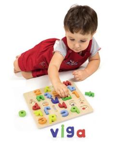 VIGA DREWNIANY SORTER PUZZLE ALFABET 50125 - 2861798045