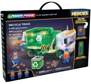 LASER PEGS WIECCE KLOCKI RECYCLE TRUCK MIECIARKA 330el. 18600 - 2861799313