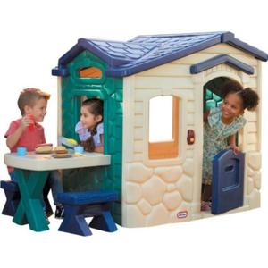 LITTLE TIKES DOMEK OGRODOWY Z PATIO I MAGICZNYM DZWONKIEM GRANATOWO-ZIELONY 174117 - 2877692263