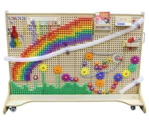 MASTERKIDZ DREWNIANA TABLICA NAUKOWA KREATYWNA STEM WOLNOSTOJCA 166x125 CM ME09548 - 2864251777