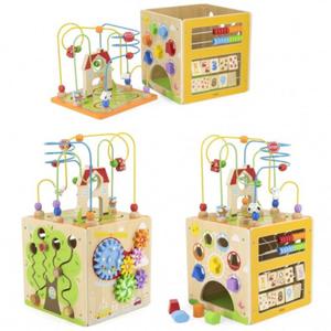 VIGA DREWNIANE CENTRUM EDUKACYJNE 5w1 KOSTKA ACTIVITY BOX 44591 - 2865951791