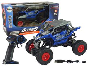 SAMOCHD TERENOWY OFF-ROAD ZDALNIE STEROWANY 1:16 2,4 GHz NIEBIESKI - 2871340672