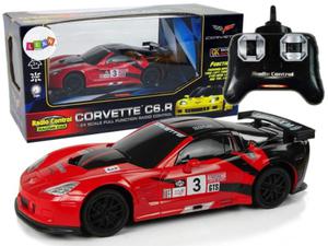 SAMOCHD SPORTOWY WYCIGOWY RC 1:24 CORVETTE C6.R CZERWONY - 2876696869