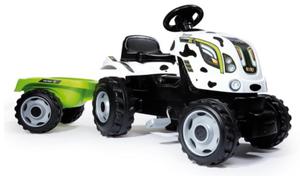 SMOBY TRAKTOR FARMER XL KRWKA NA PEDAY Z PRZYCZEPK I OTWIERAN KLAP 710113 - 2861796021