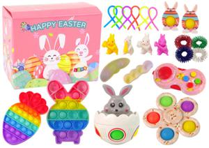 Zestaw Zabawek Wielkanocnych Fidget Toys Pop It 25 Elementw - 2873595671