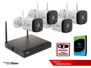 Zestaw monitoringu IP Dahua 4 Kamery WI-FI 5MPx aktywne odtraszanie LED IR do 30m - 2882043414