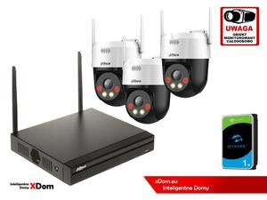 Zestaw monitoringu IP Dahua Bezprzewodowa 3 kamery 5MPx P5AE-PV i rejestrator z 1TB - 2882095833