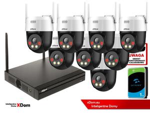 Zestaw monitoringu IP Dahua Bezprzewodowy 8 kamer 5MPx P5AE-PV i rejestrator z 1TB - 2882148588