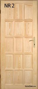 Drzwi wewntrzne sosnowe drewniane nr 2 60/70/80/90 - 2867529738