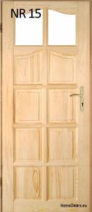 Drzwi wewntrzne sosnowe drewniane nr 15 60/70/80/90 - 2867529770