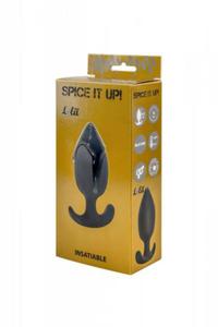Plug-Anal plug with misplaced center of gravity Spice it up Insatiable Dark Grey - 2878359801