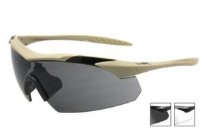 Wiley X - Okulary Vapor Grey/Clear - Tan Frame - 2871048639