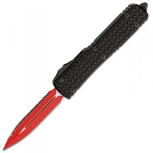 N automatyczny OTF Microtech Ultratech D/E Sith Lord Signature Tri-Grip Black Aluminum, Red M390 by Tony Marfione (122-1SL) - 2877142806