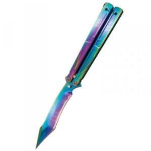 N skadany motylek Third Balisong Rainbow Stainless Steel, Rainbow 420 (K2805W) - 2877919815