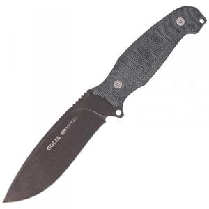 N Viper Golia Evolution Black Canvas Micarta, Dark Stonewashed D2 by Tommaso Rumici (VT4003ECB) - 2878837218