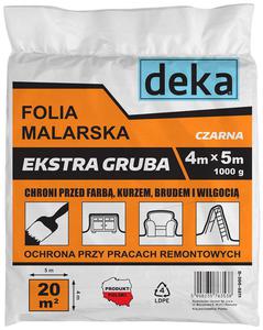 FOLIA MALARSKA EXTRA GRUBA CZARNA 4*5M 1000G - 2878475653