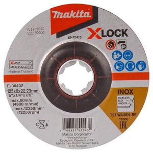 TARCZA SZLIFIERSKA DO METALU 125*6*22MM X-LOCK WA36N - 2878485348