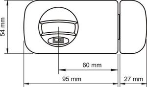 ZAMEK NAWIERZCHNIOWY 3 KLUCZE TB61 60MM BRZOWY - 2878486802