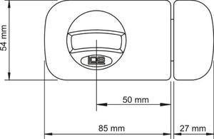 ZAMEK NAWIERZCHNIOWY 3 KLUCZE TB51 50MM BRZOWY - 2878486805