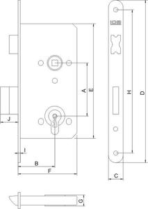 ZAMEK WPUSZCZANY LOB 60MM NA WKADK - 2878486820