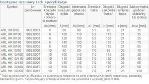 DYBEL RAMOWY Z HAKIEM KTOWYM ARL 10/100MM - 2878470775