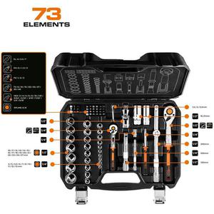 ZESTAW KLUCZY NASADOWYCH 1/4'' 1/2'' 73 CZʦCI - 2878492645