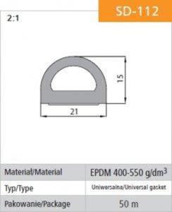 USZCZELKA SAMOPRZYLEPNA CZARNA SD-112-0 21*15MM MB - 2878494403