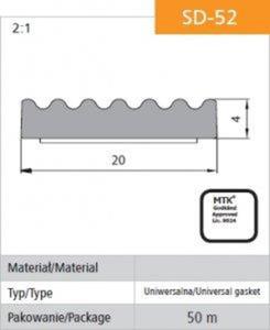 USZCZELKA SAMOPRZYLEPNA CZARNA SD-52/4-0 DGP 20*4 MB - 2878494407