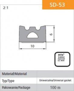 USZCZELKA SAMOPRZYLEPNA CZARNA SD-53/4-0 10*6 MB - 2878494408