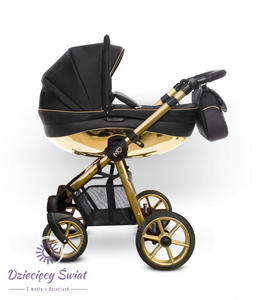 Mommy Glossy Black Gold BabyActive wzek dziecicy 2w1 z byszczc gondol - 2859211741