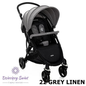 LOCA Coto Baby Grey Len komfortowy wzek spacerowy - 2876256645