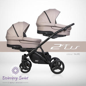 Wzek bliniaczy easyGO 2 of US Taupe 2w1, 3w1 DUO SLIM - 2876256662