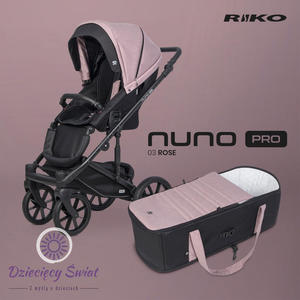 Nuno Pro marki Riko kolor Rose nowoczesny model wzka spacerowego z mikk gondol. - 2876256743