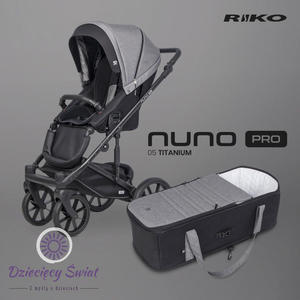 Nuno Pro marki Riko kolor Titanium nowoczesny model wzka spacerowego z mikk gondol. - 2876256746