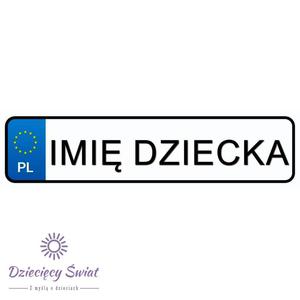 Tablice Rejestracyjne Naklejka Imi Twojego Dziecka - 2876257337