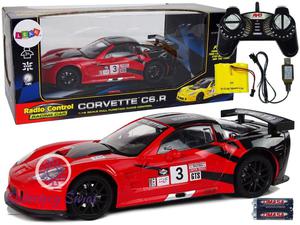 Auto Sportowe Wycigowe R/C 1:18 Corvette C6.R Czerwony 2.4 G wiata - 2876661439