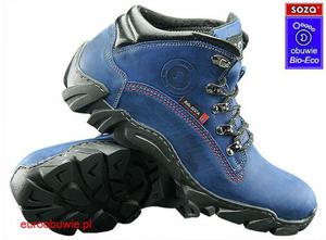 SOZA Bio Eco Obuwie Sportowe Trekking SO-728L-K - Granatowy - 2597647162