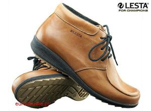 LESTA Obuwie Damskie Casual LE-6304-B - Brzowy - 2597647192