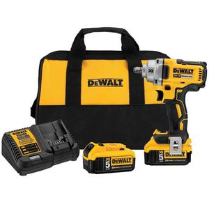 Klucz udarowy akumulatorowy 18V 447Nm 1/2" DeWALT DCF894 z 2 akumulatorami i adowark - 2878596815