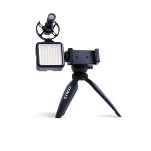 Synco Vlogger Kit 2 zestaw mikrofon M1S, lampa LED, uchwyt MOBILE, statyw - 2866112698