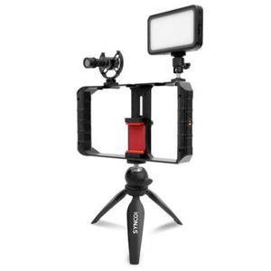 Synco Vlogger Kit 1 zestaw mikrofon M1S, lampa LED BI, uchwyt RIG, statyw - 2872458496