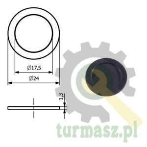 Membrana zaworka rozpylacza 0-104/08 fi 24mm - 2832241244