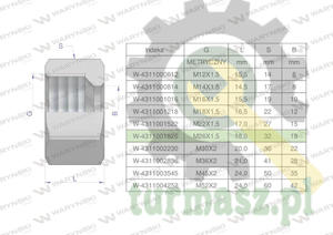 Nakrtka hydrauliczna metryczna (M18L) M26x1.5 18L Waryski ( sprzedawane po 10 ) - 2874195073