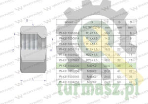 Nakrtka hydrauliczna metryczna (M22L) M30x2 22L Waryski ( sprzedawane po 5 ) - 2874195074