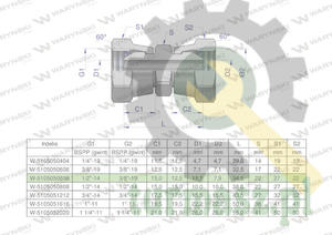 Zczka hydrauliczna redukcyjna calowa AA 3/8" x 1/2" BSP Waryski ( sprzedawane po 2 ) - 2874195242