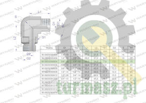 Kolanko hydrauliczne nastawne calowe BB 3/8" x 1/4" BSP z regulacj Waryski - 2874195361