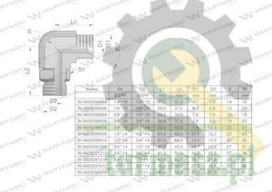 Kolanko hydrauliczne nastawne calowe BB 3/8" x 1/2" BSP z regulacj Waryski - 2874195363