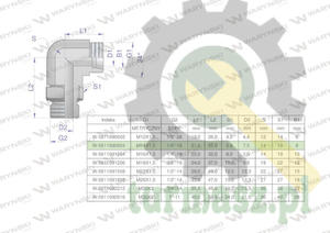 Kolanko hydrauliczne nastawne BB M14x1.5 08L x 1/4"BSP z regulacj Waryski - 2874195372